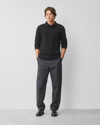 Cotton Interlock Standard Long Sleeve Polo