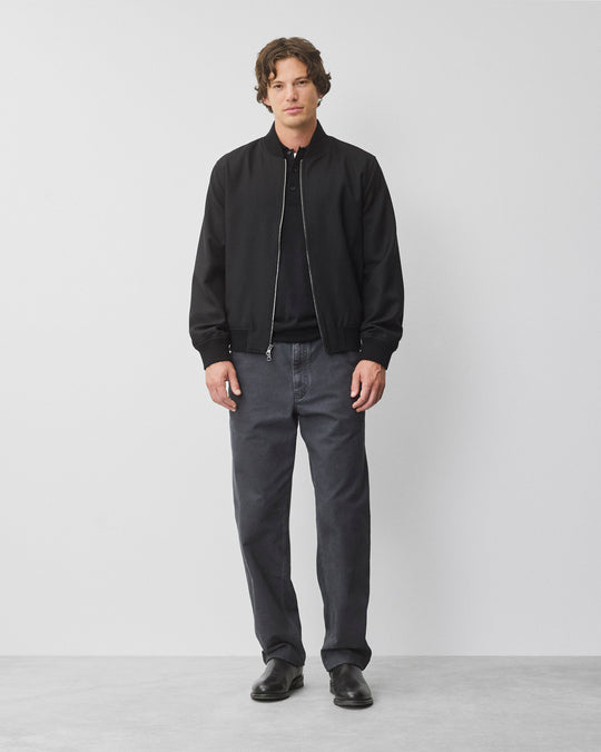 Wool Twill Bomber Jacket