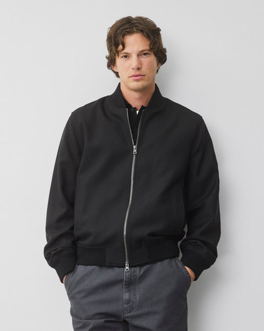 Wool Twill Bomber Jacket