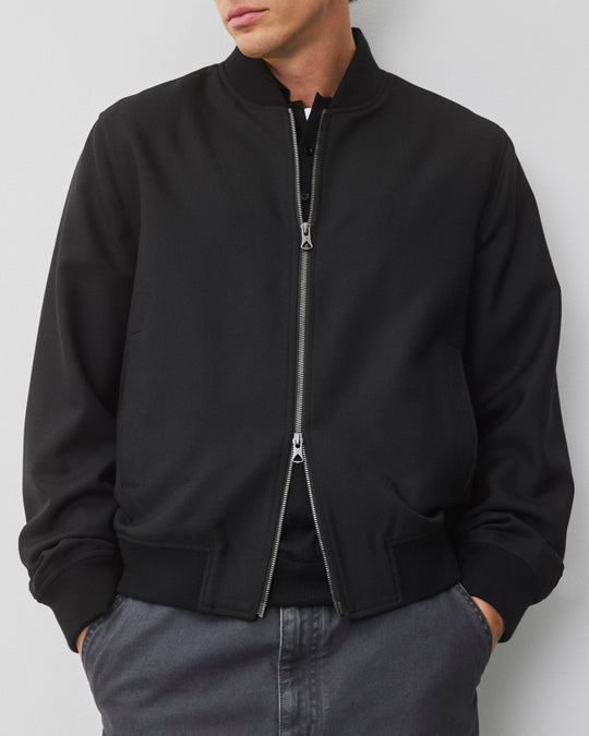 Wool Twill Bomber Jacket