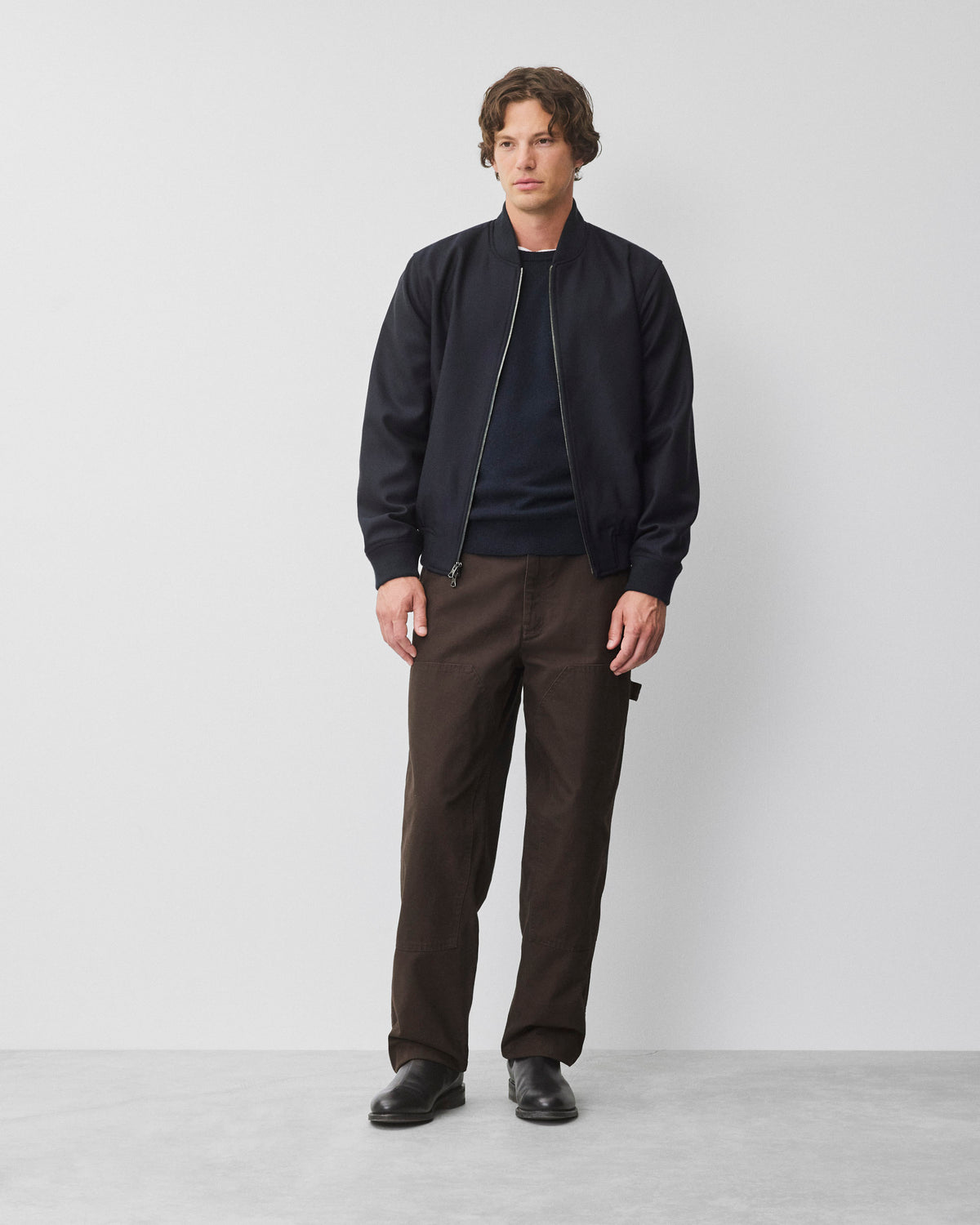 Wool Twill Bomber Jacket