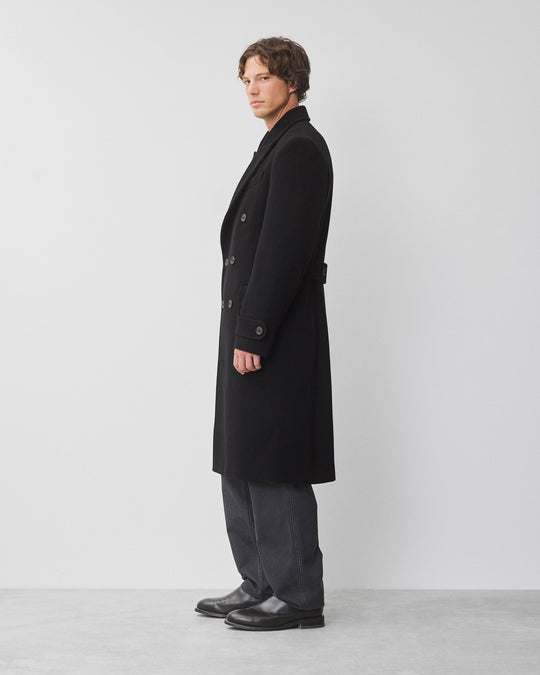 Melton Twill Officer Double Breasted Coat