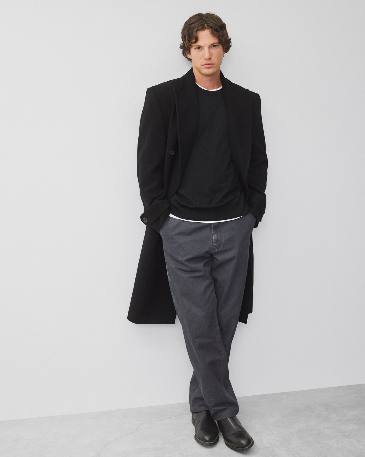 Melton Twill Officer Double Breasted Coat