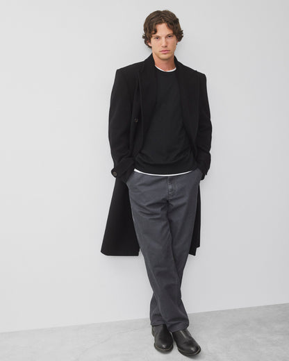 Melton Twill Officer Double Breasted Coat