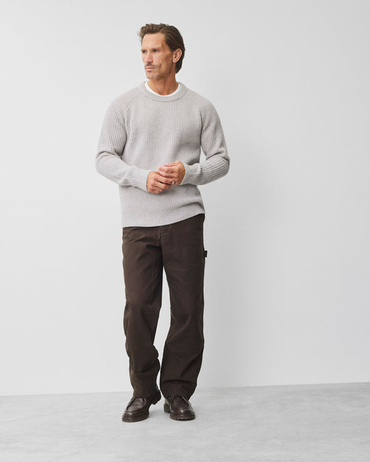Cotton Canvas Relaxed Double Knee Pant