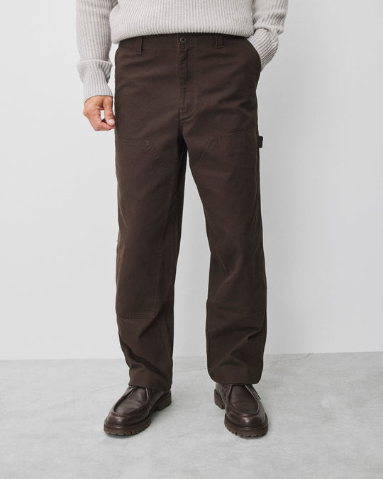 Cotton Canvas Relaxed Double Knee Pant