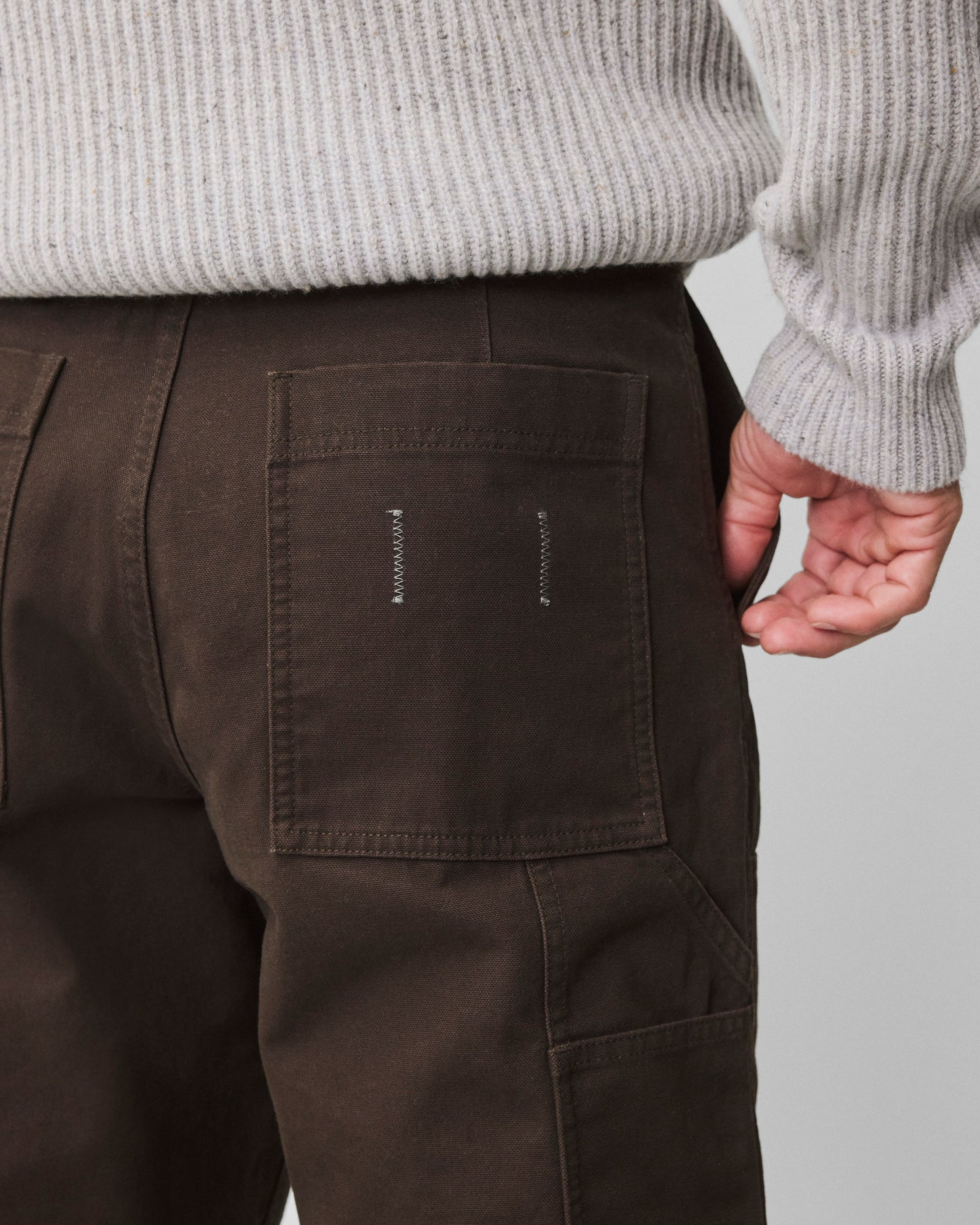 Cotton Canvas Relaxed Double Knee Pant