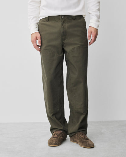 Cotton Canvas Relaxed Double Knee Pant