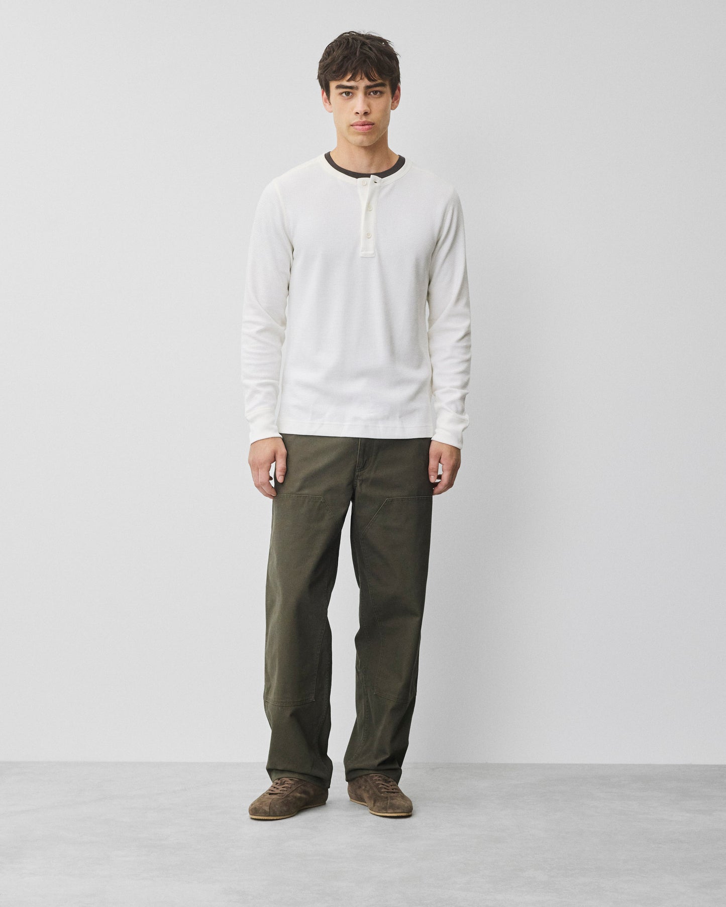 Cotton Canvas Relaxed Double Knee Pant