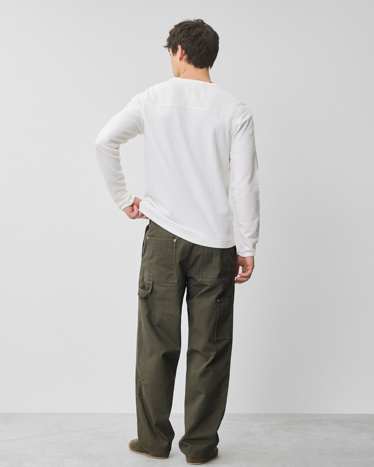 Cotton Canvas Relaxed Double Knee Pant