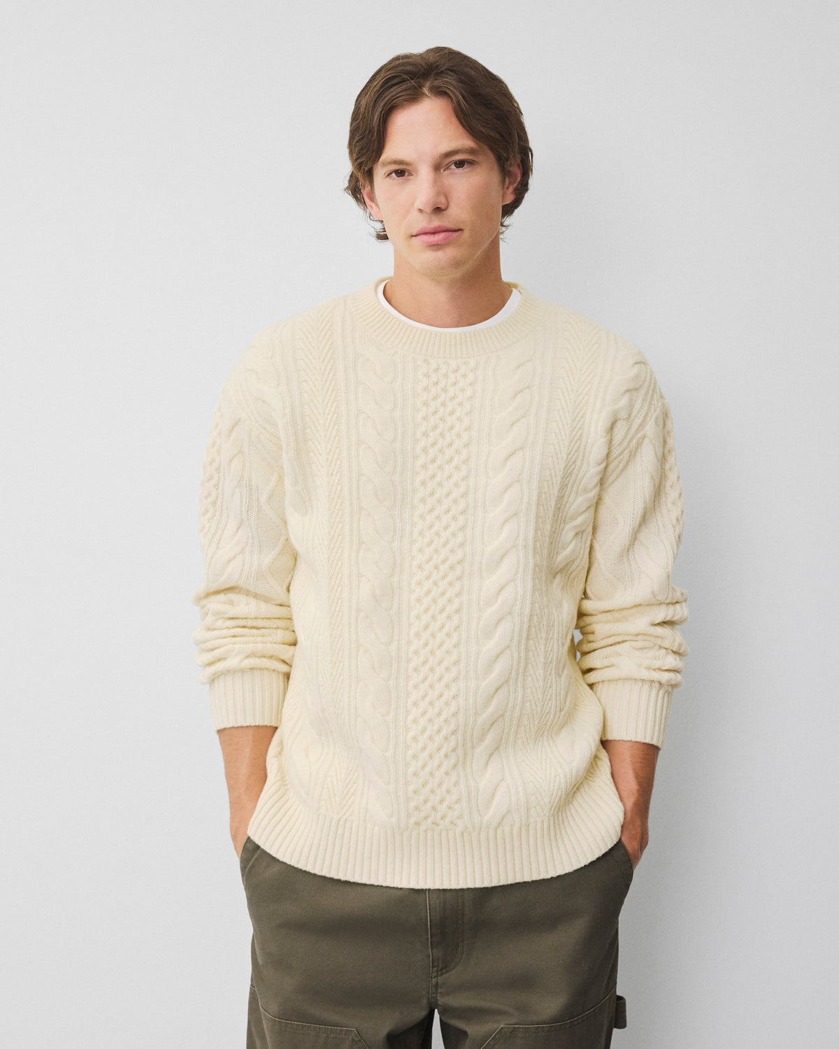 Cable Knit Meridian Crewneck