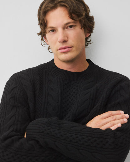 Cable Knit Meridian Crewneck