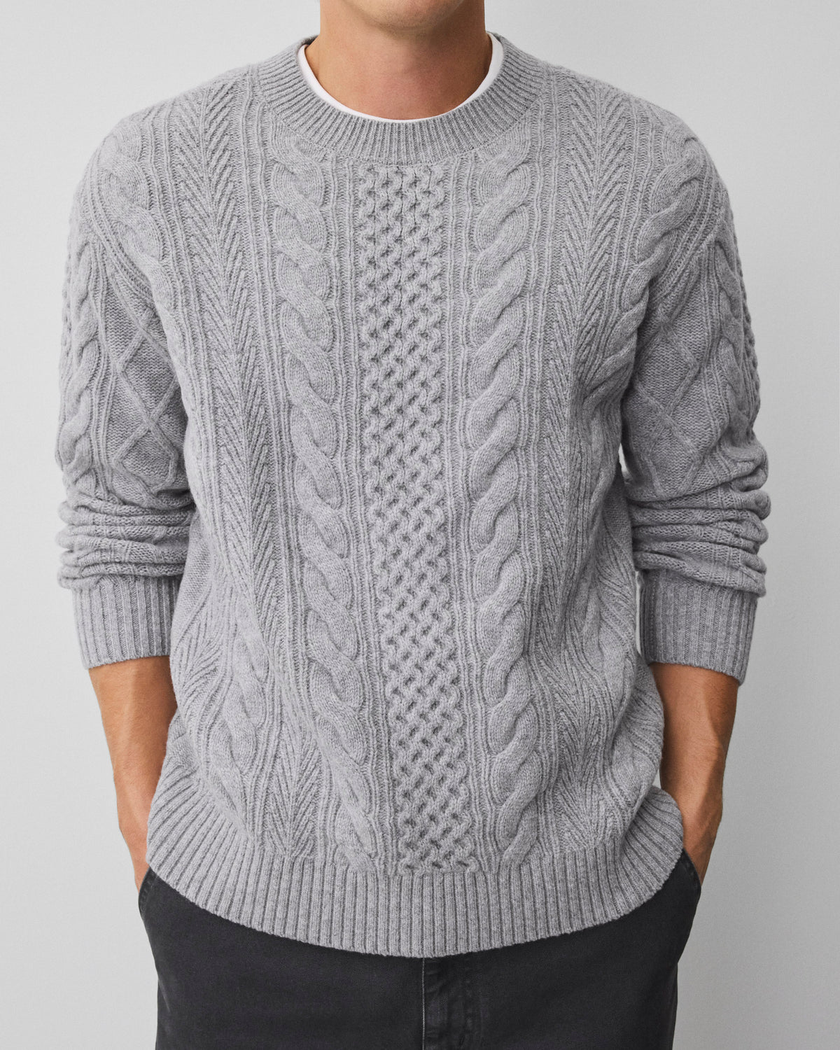 Cable Knit Meridian Crewneck