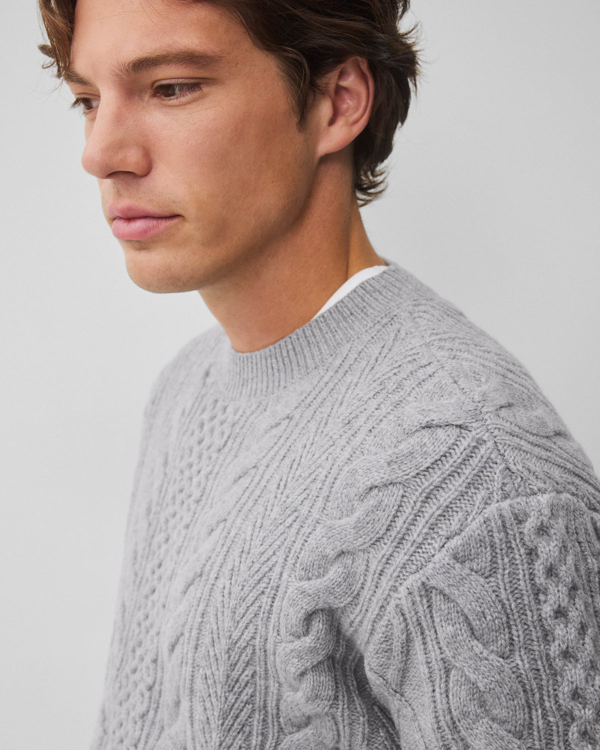Cable Knit Meridian Crewneck