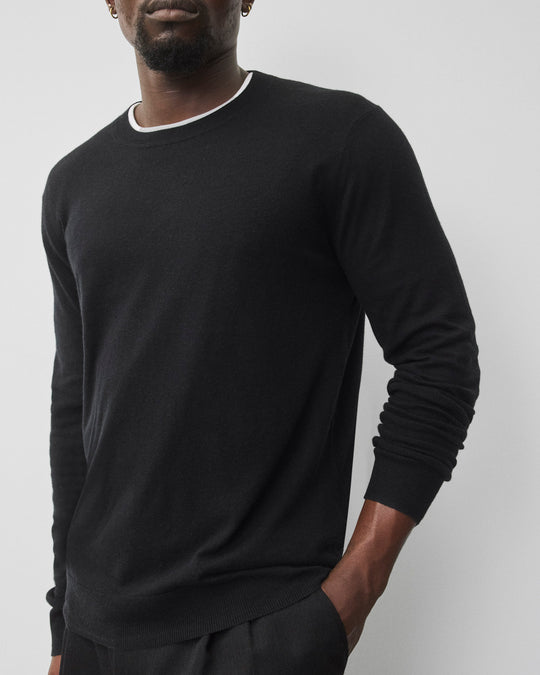 Silk Cashmere Gallery Crewneck