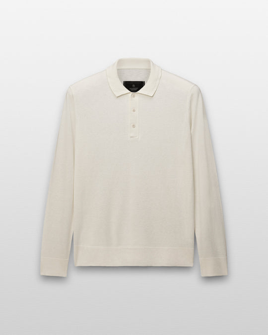 Silk Cashmere Longsleeve Polo