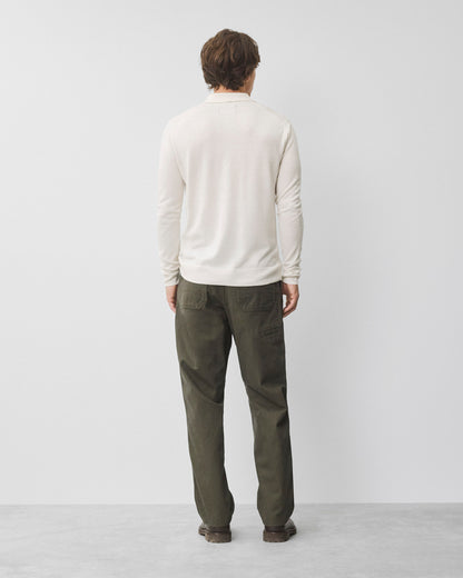 Silk Cashmere Longsleeve Polo