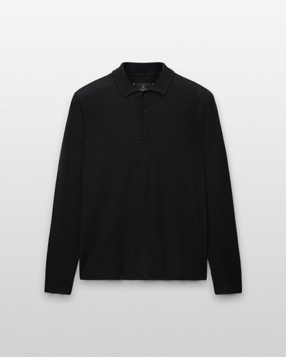 Silk Cashmere Longsleeve Polo