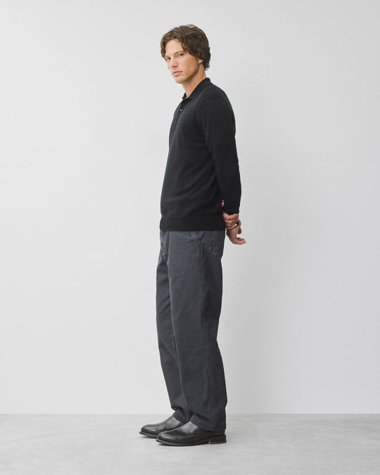 Silk Cashmere Longsleeve Polo