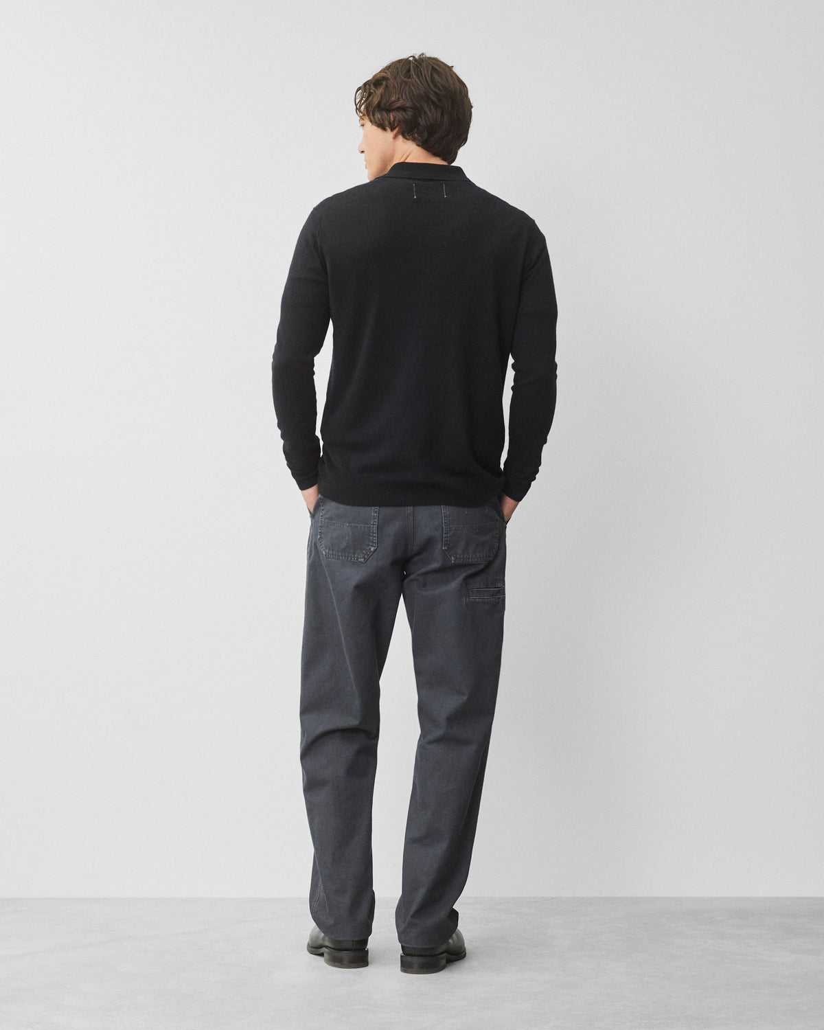 Silk Cashmere Longsleeve Polo