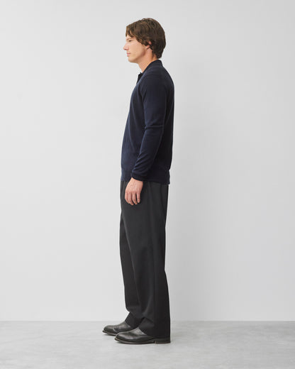 Silk Cashmere Longsleeve Polo