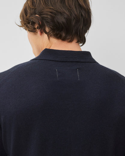 Silk Cashmere Longsleeve Polo