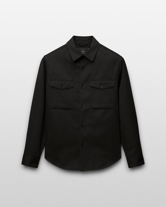 Wool Gabardine Concourse Standard Overshirt