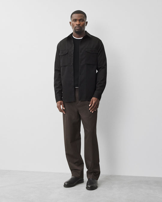 Wool Gabardine Concourse Standard Overshirt