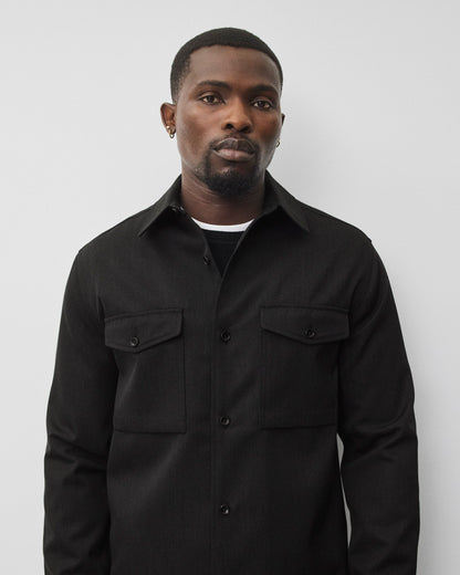 Wool Gabardine Concourse Standard Overshirt