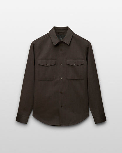 Wool Gabardine Concourse Standard Overshirt