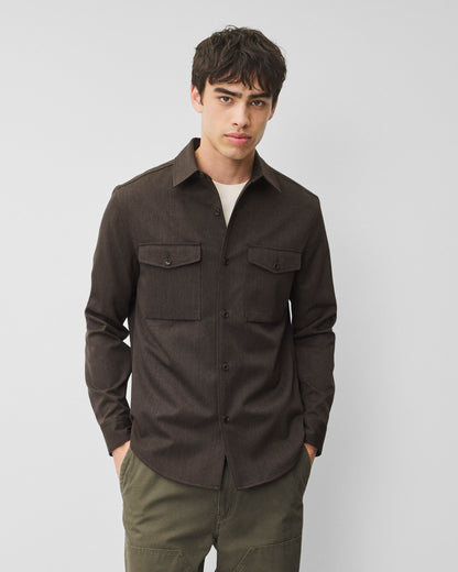 Wool Gabardine Concourse Standard Overshirt