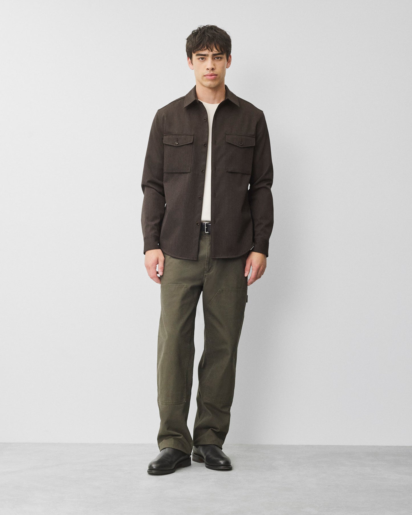 Wool Gabardine Concourse Standard Overshirt
