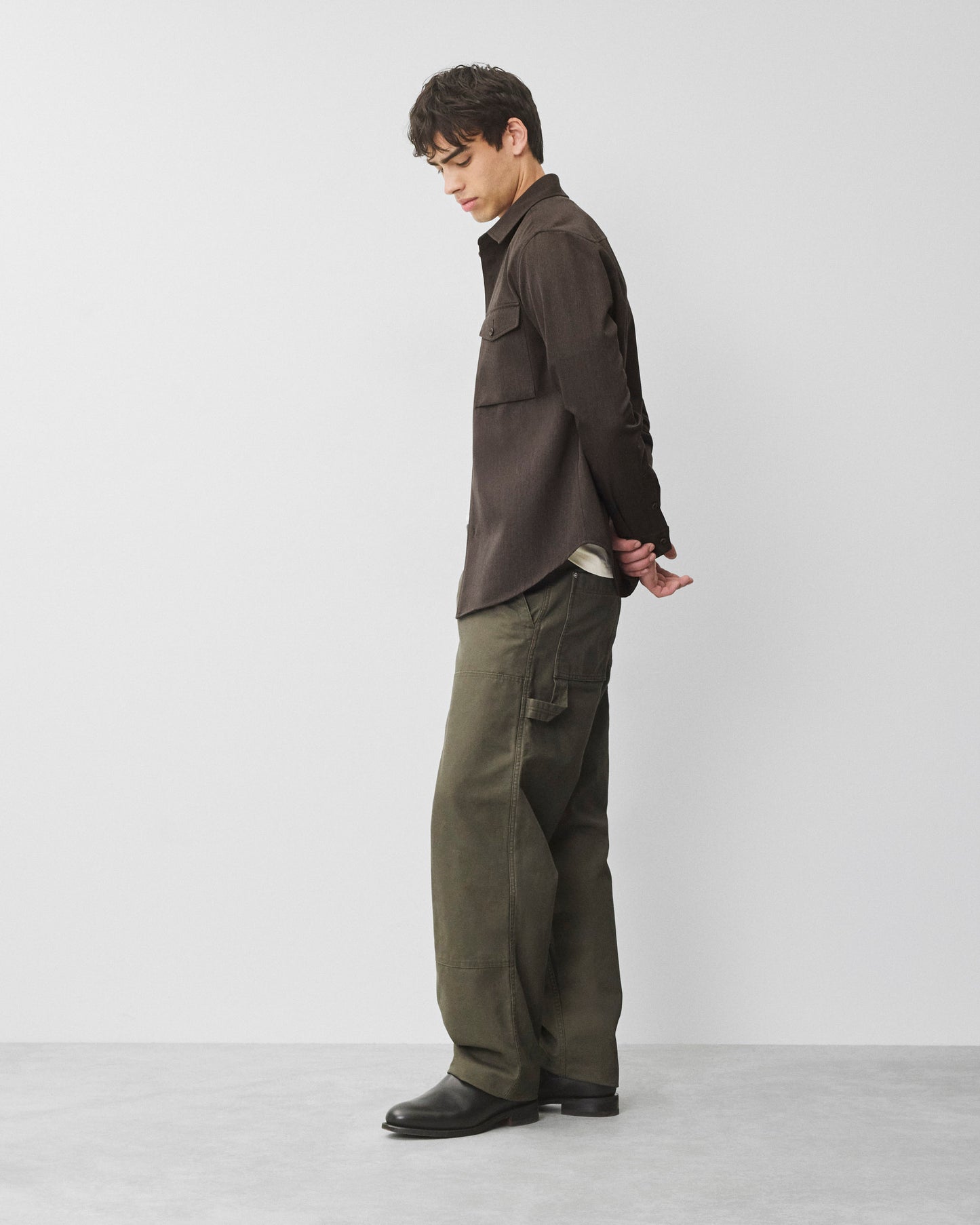 Wool Gabardine Concourse Standard Overshirt