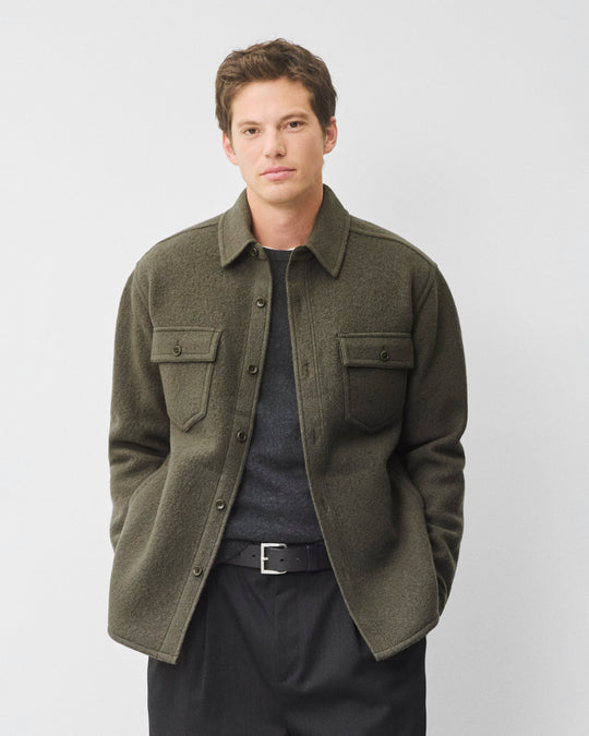 Boiled Wool Warden Standard Overshirt