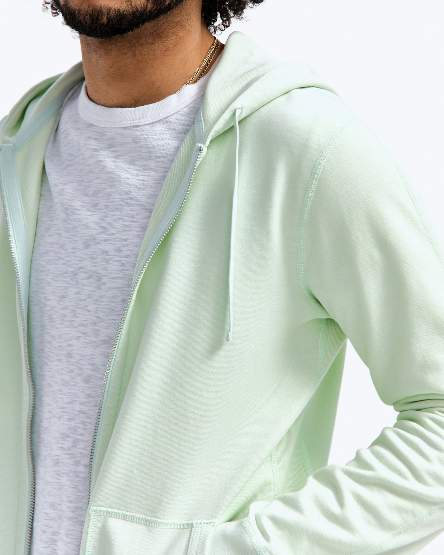 Lightweight Terry Slim Zip Hoodie