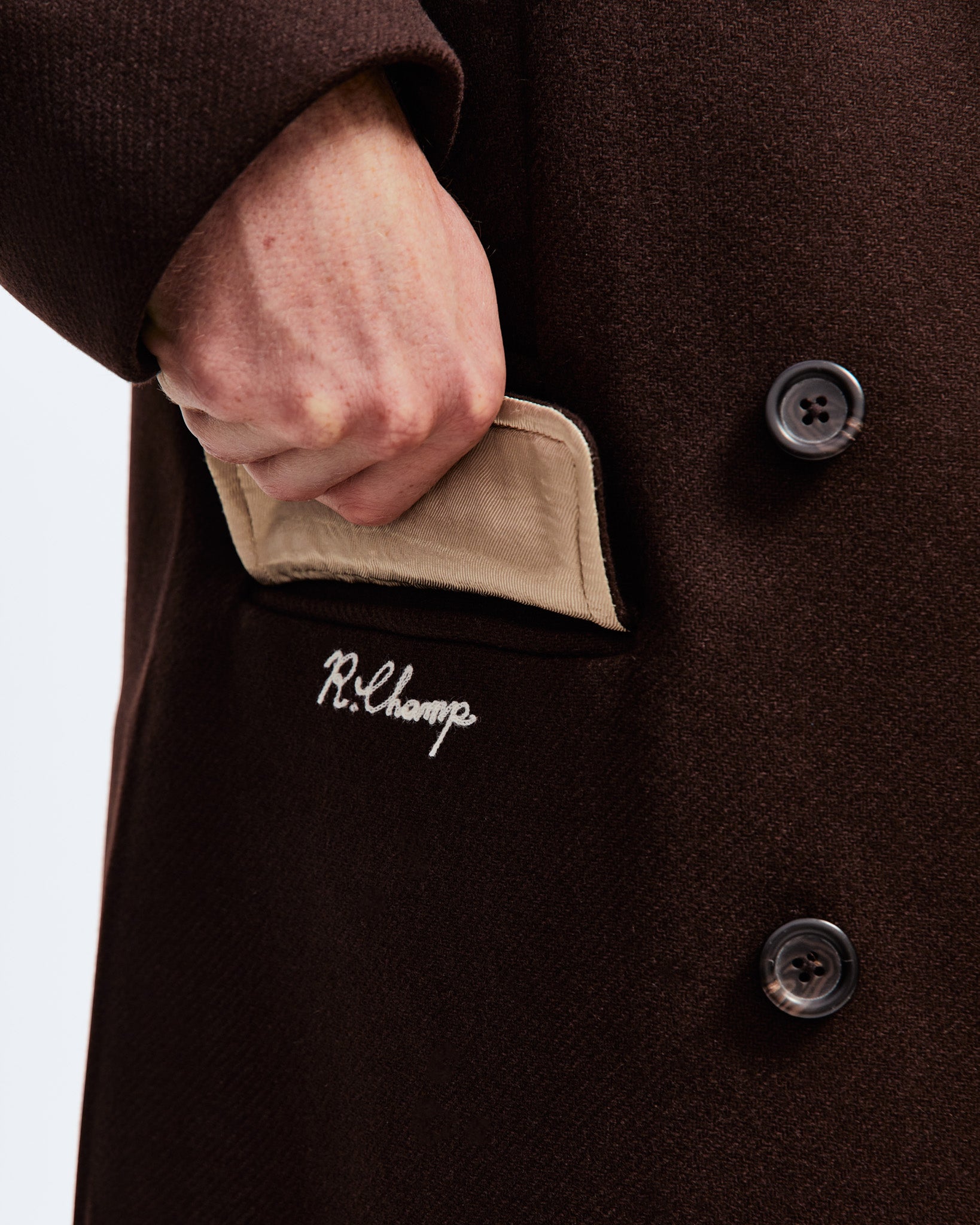 Melton Wool Polo Coat | Reigning Champ