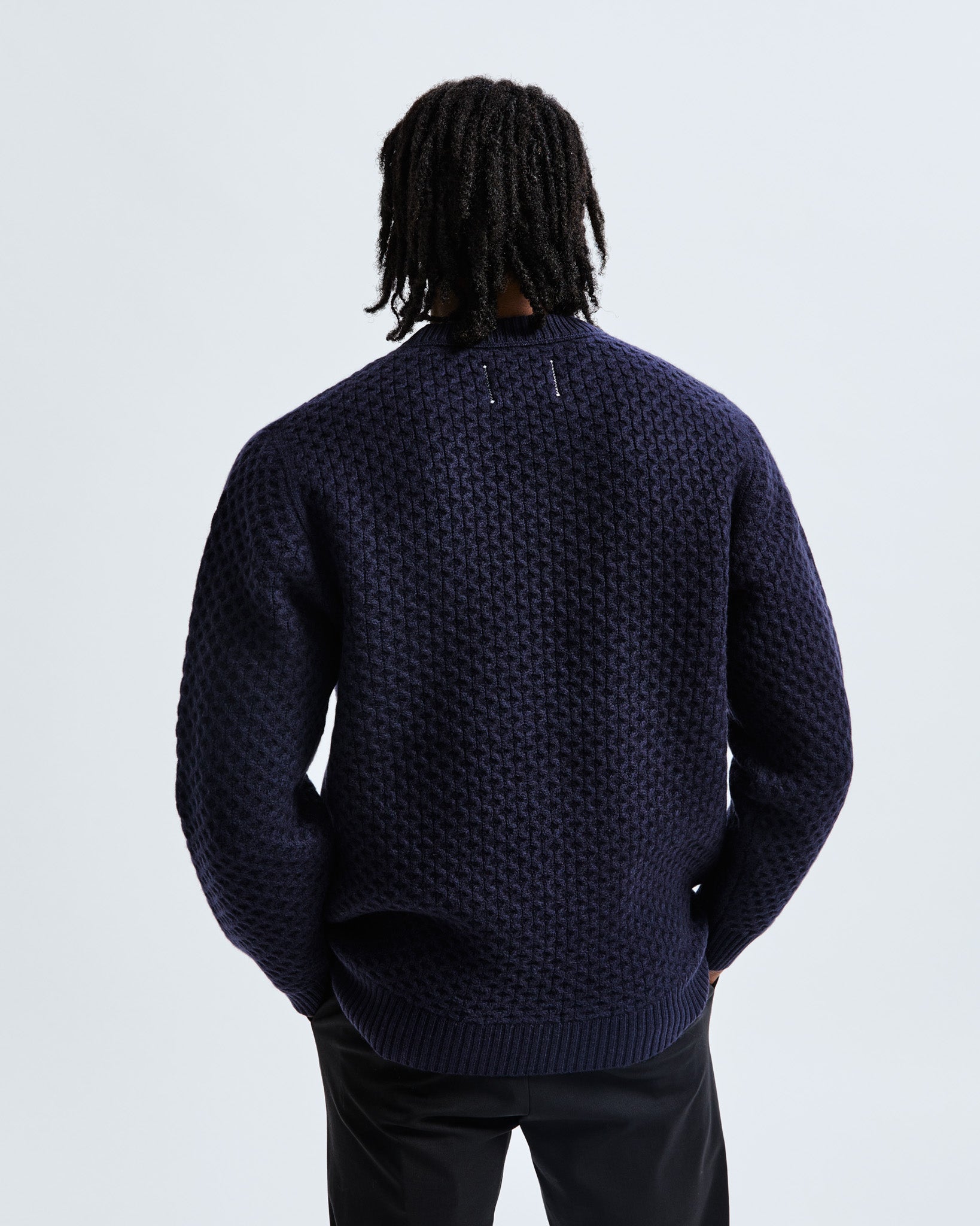 Merino Honeycomb Crewneck