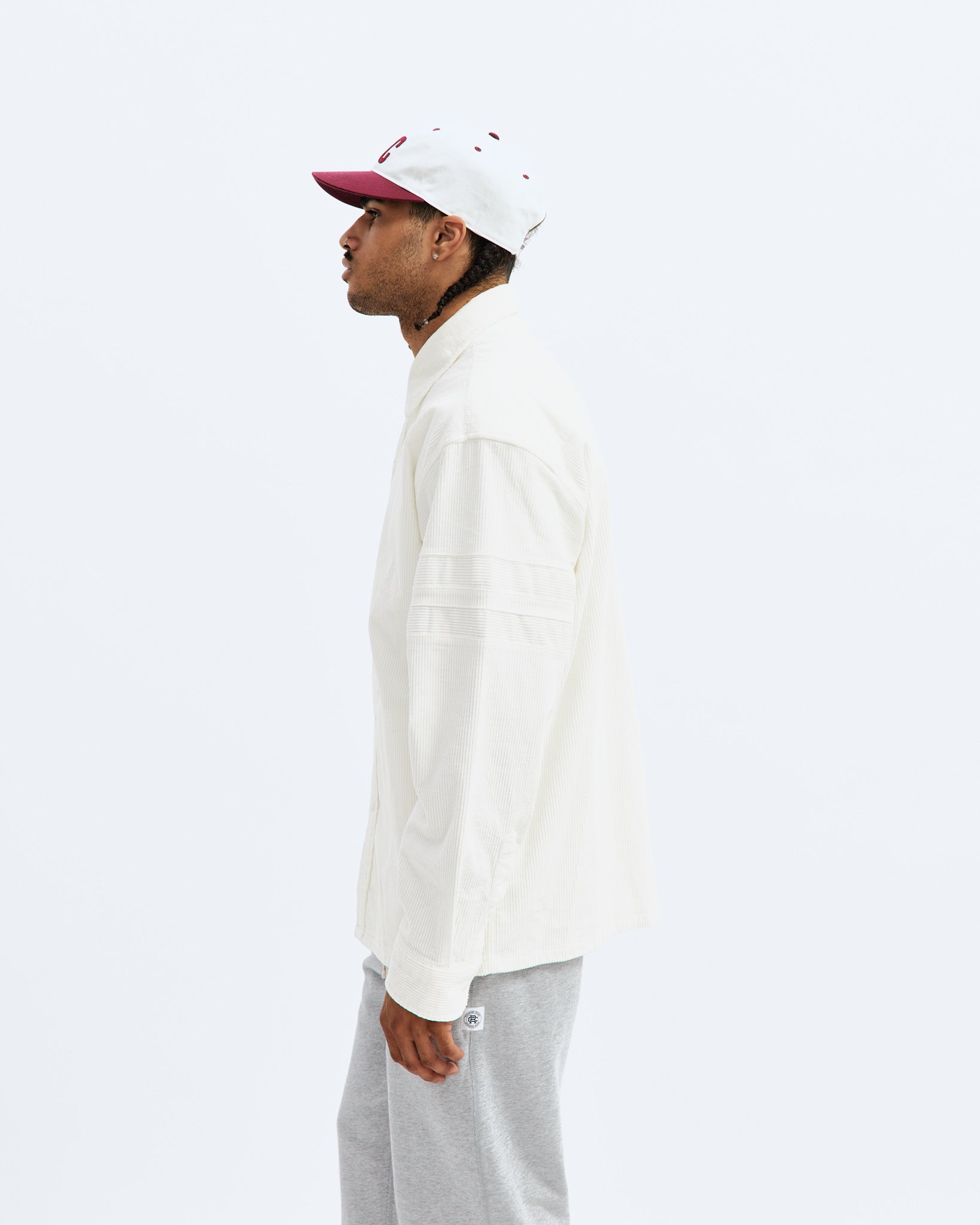 Cotton Corduroy Drill Overshirt / Medium / Ivory White / Classic by Reigning Champ