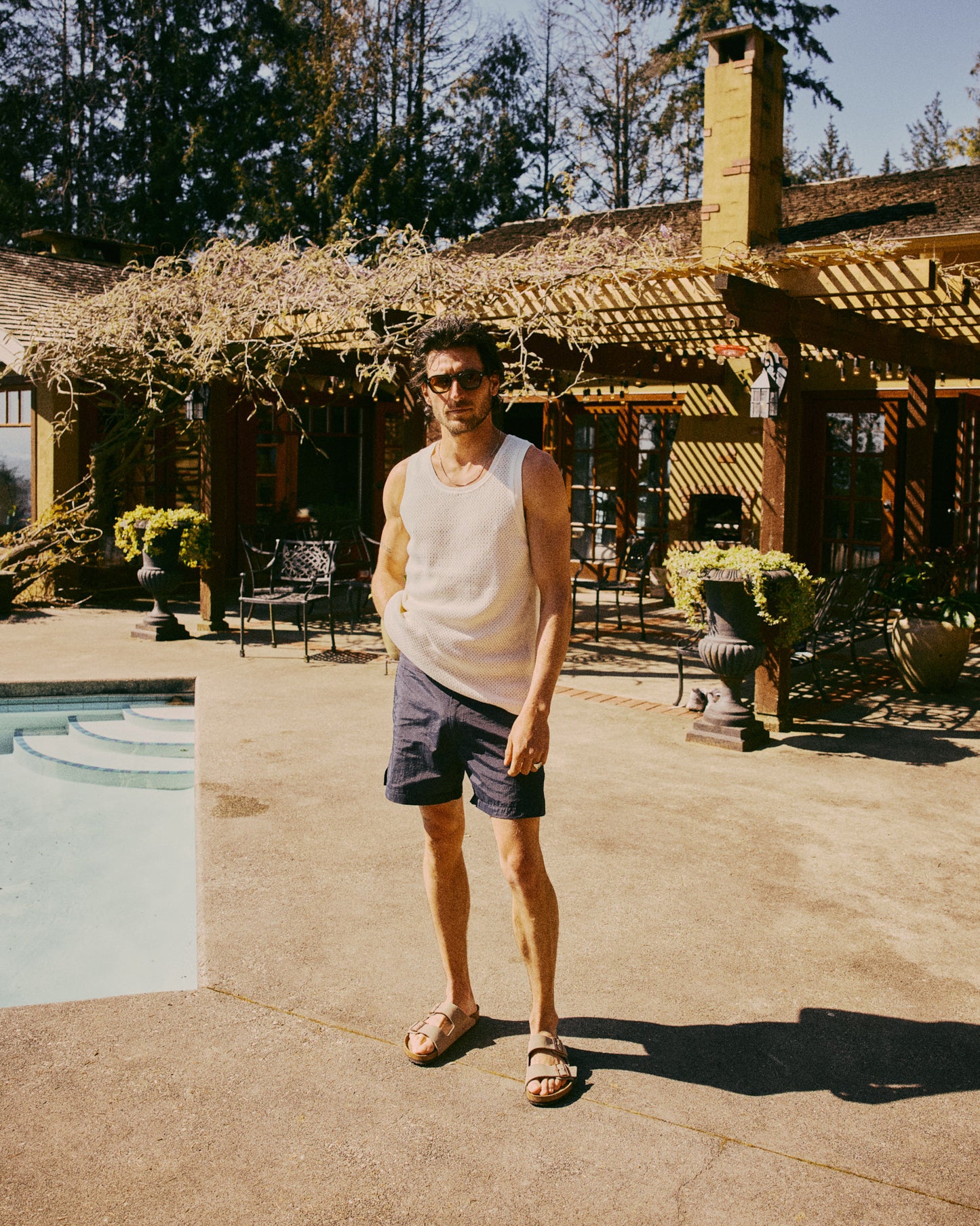Textured Nylon Deck Slim Swim Short 4.5"