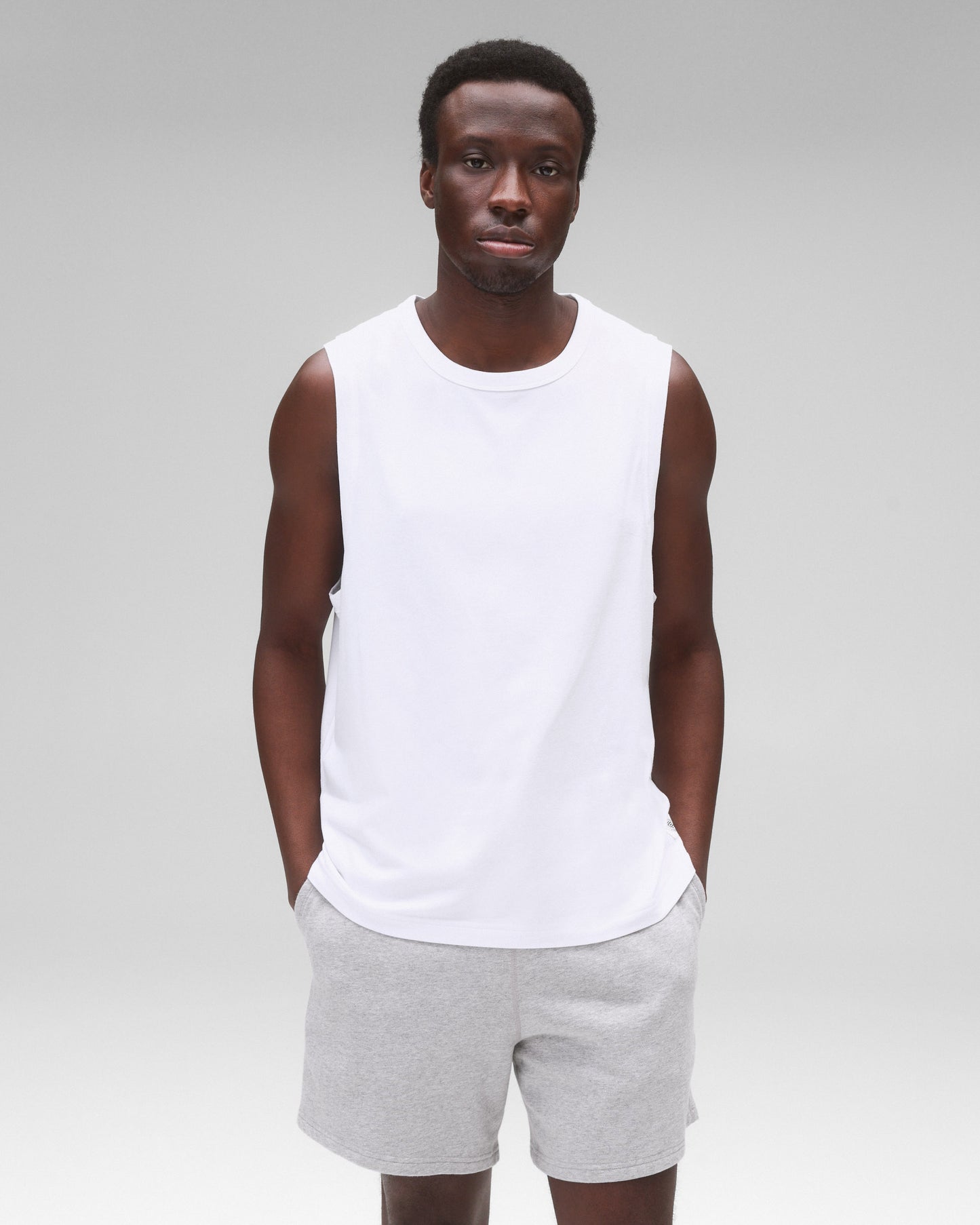 Dual Jersey Slim Sleeveless Shirt