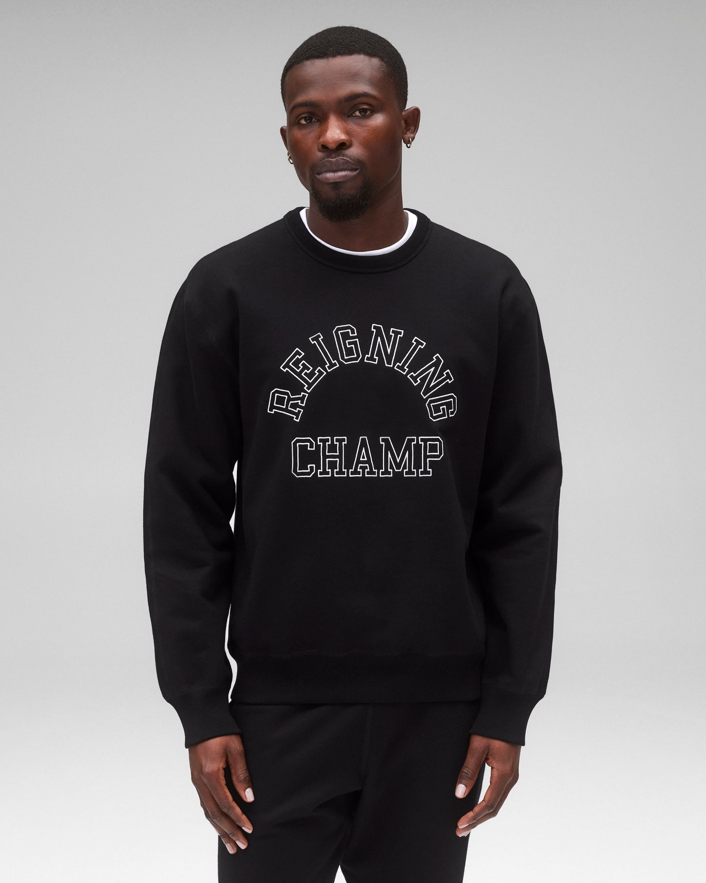 Midweight Terry Arch Logo Standard Crewneck