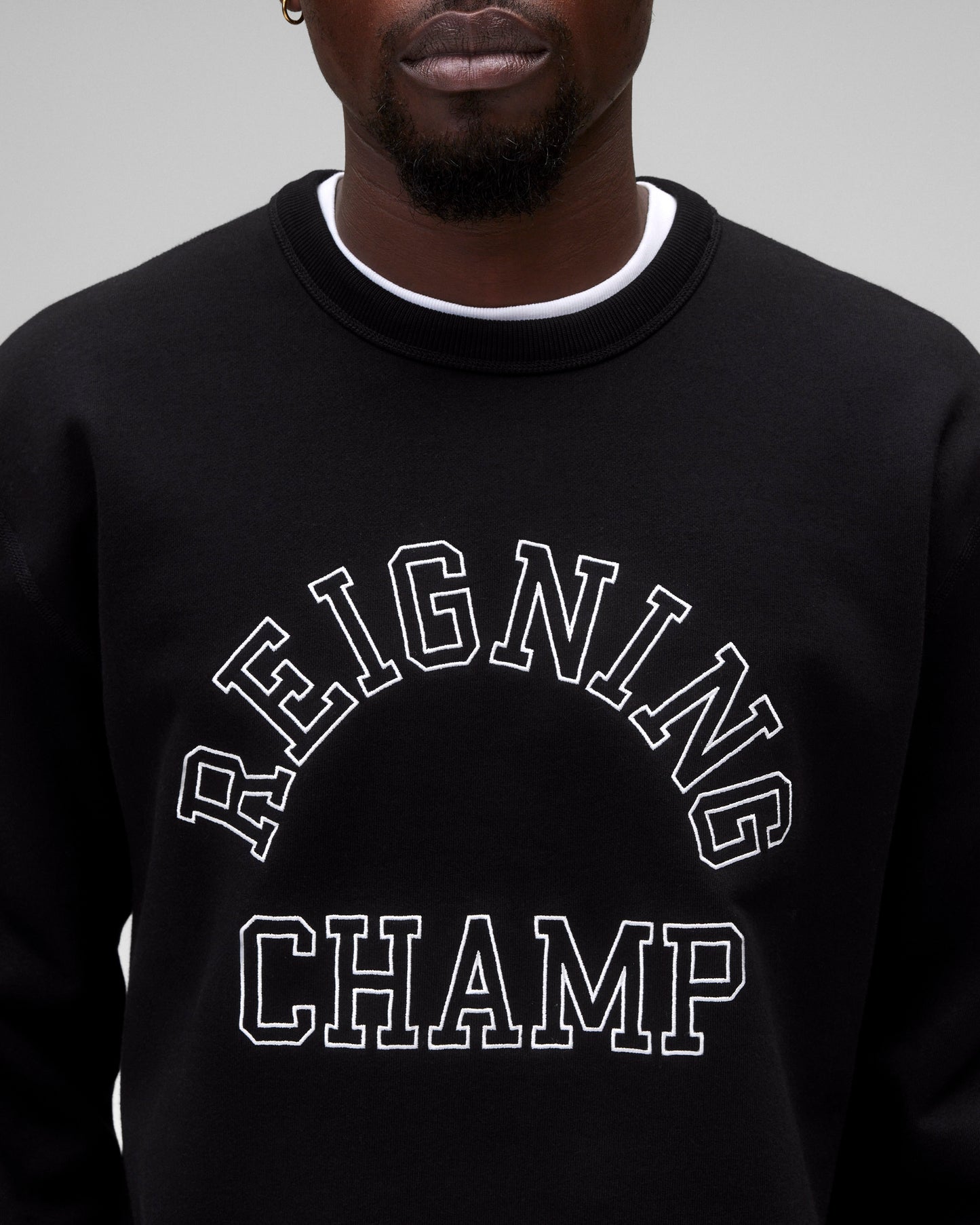 Midweight Terry Arch Logo Standard Crewneck