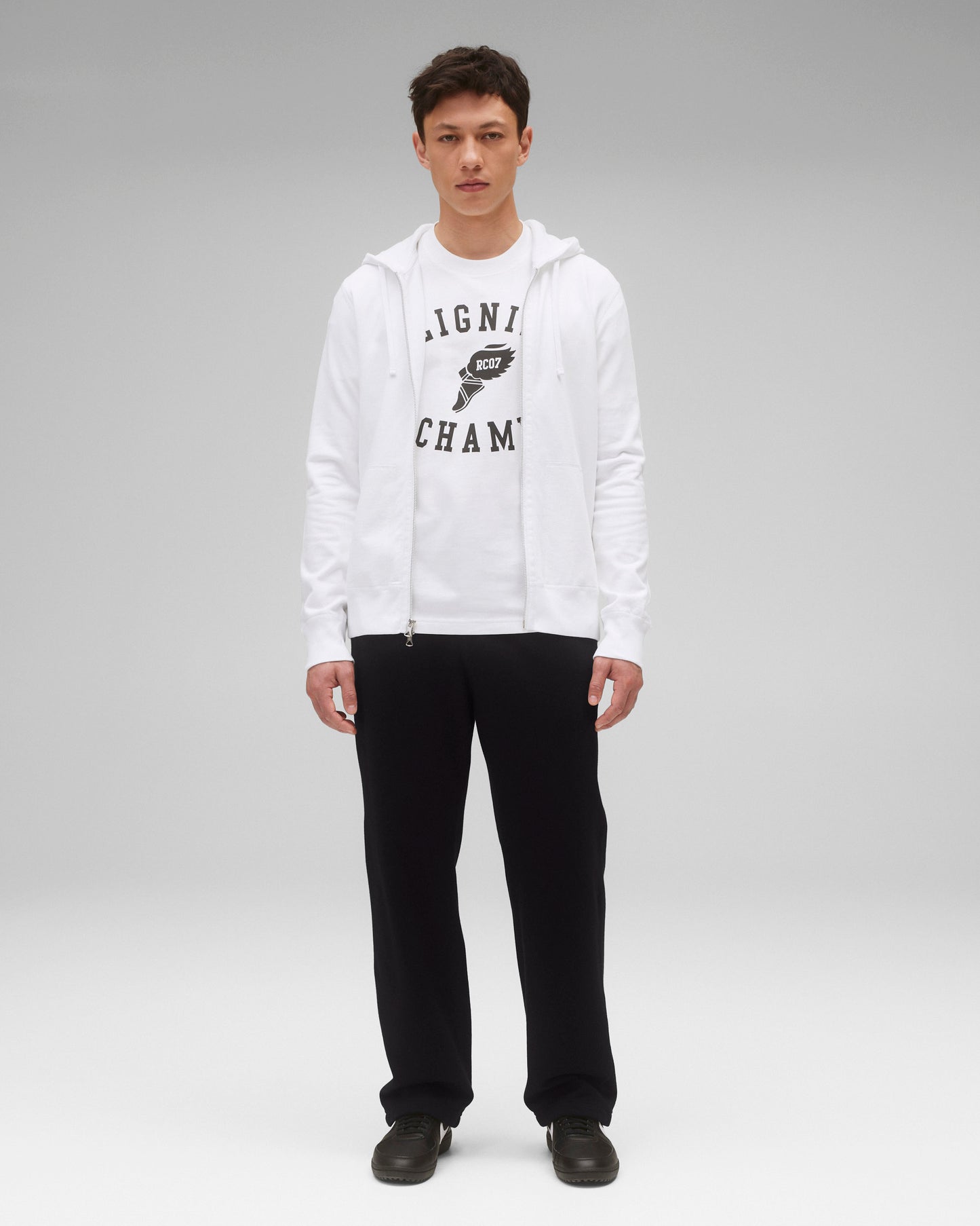 Lightweight Terry Slim Zip Hoodie