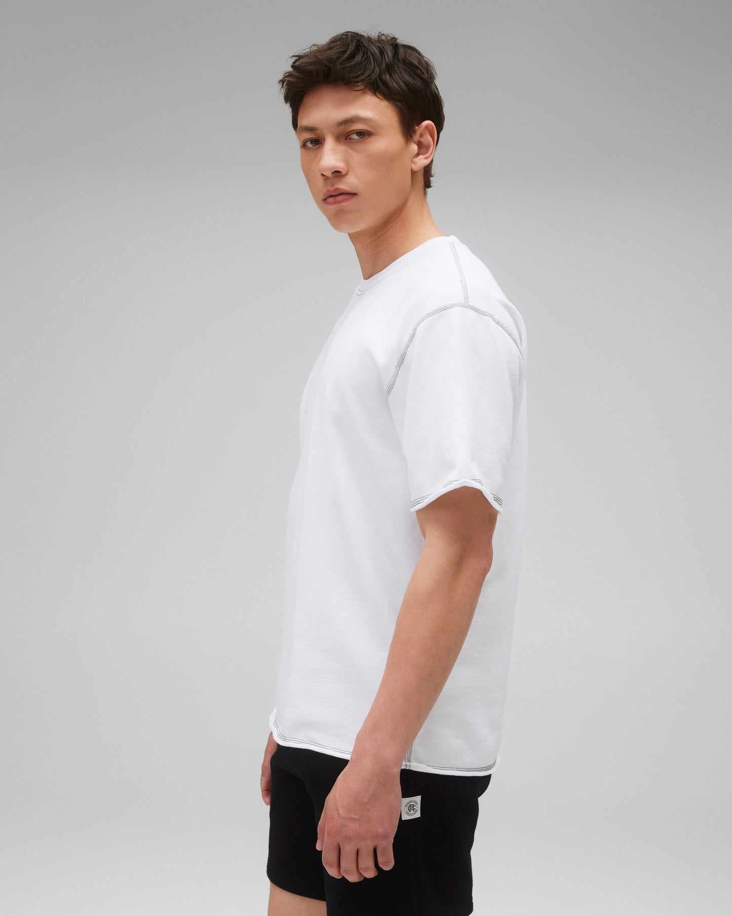Lightweight Terry Cut-Off Relaxed T-Shirt