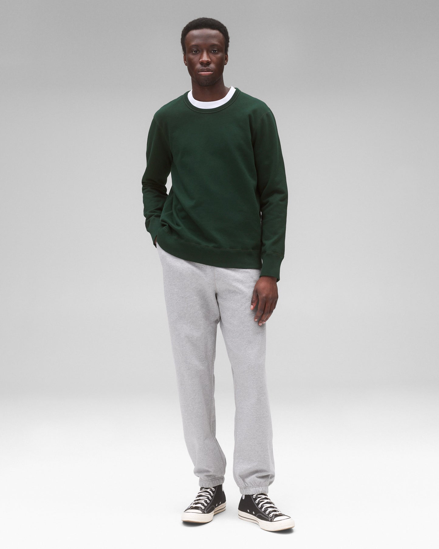 Midweight Terry Slim Crewneck