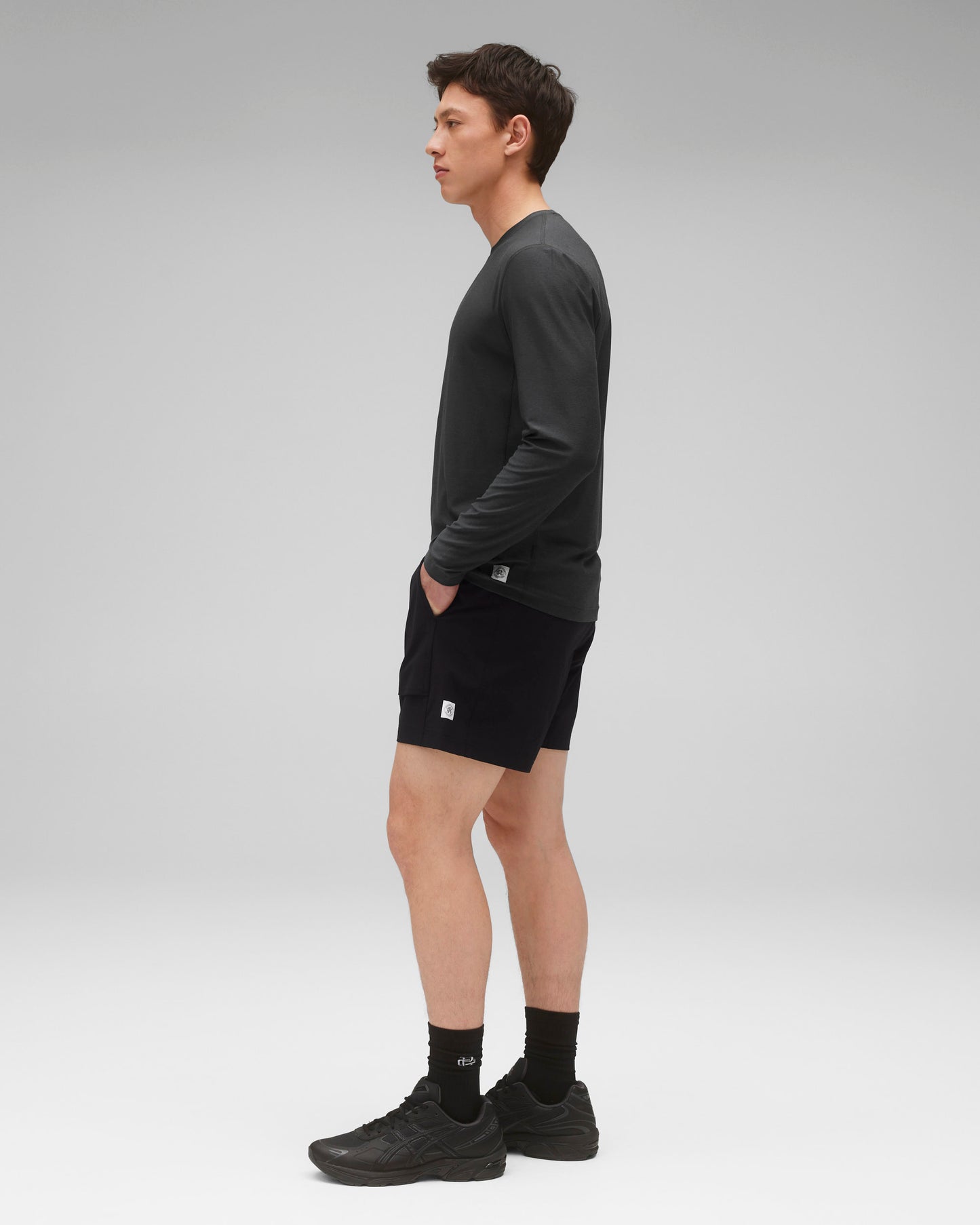 Stretch Nylon Utility Standard Swim Short 6"