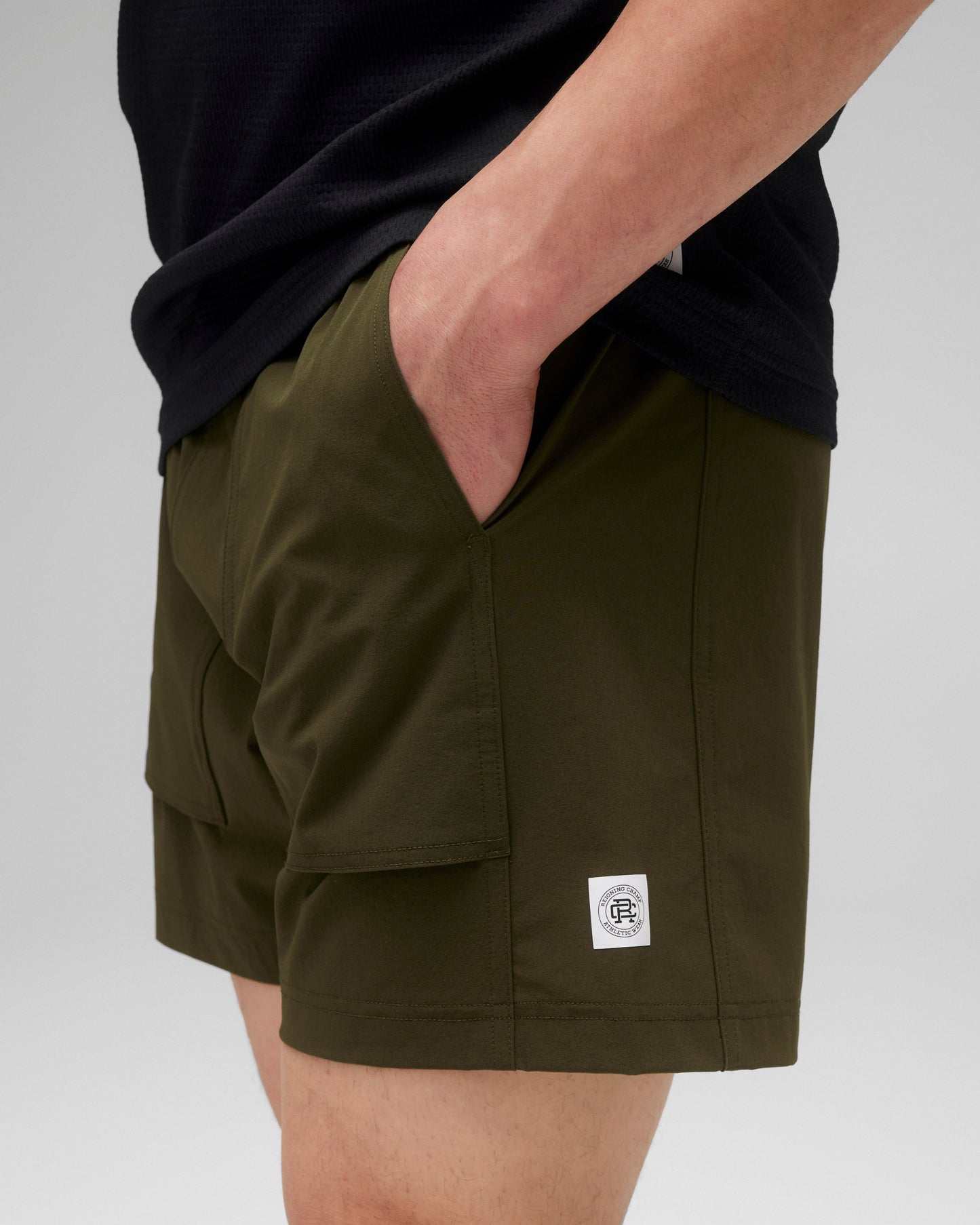 Stretch Nylon Utility Standard Swim Short 6"