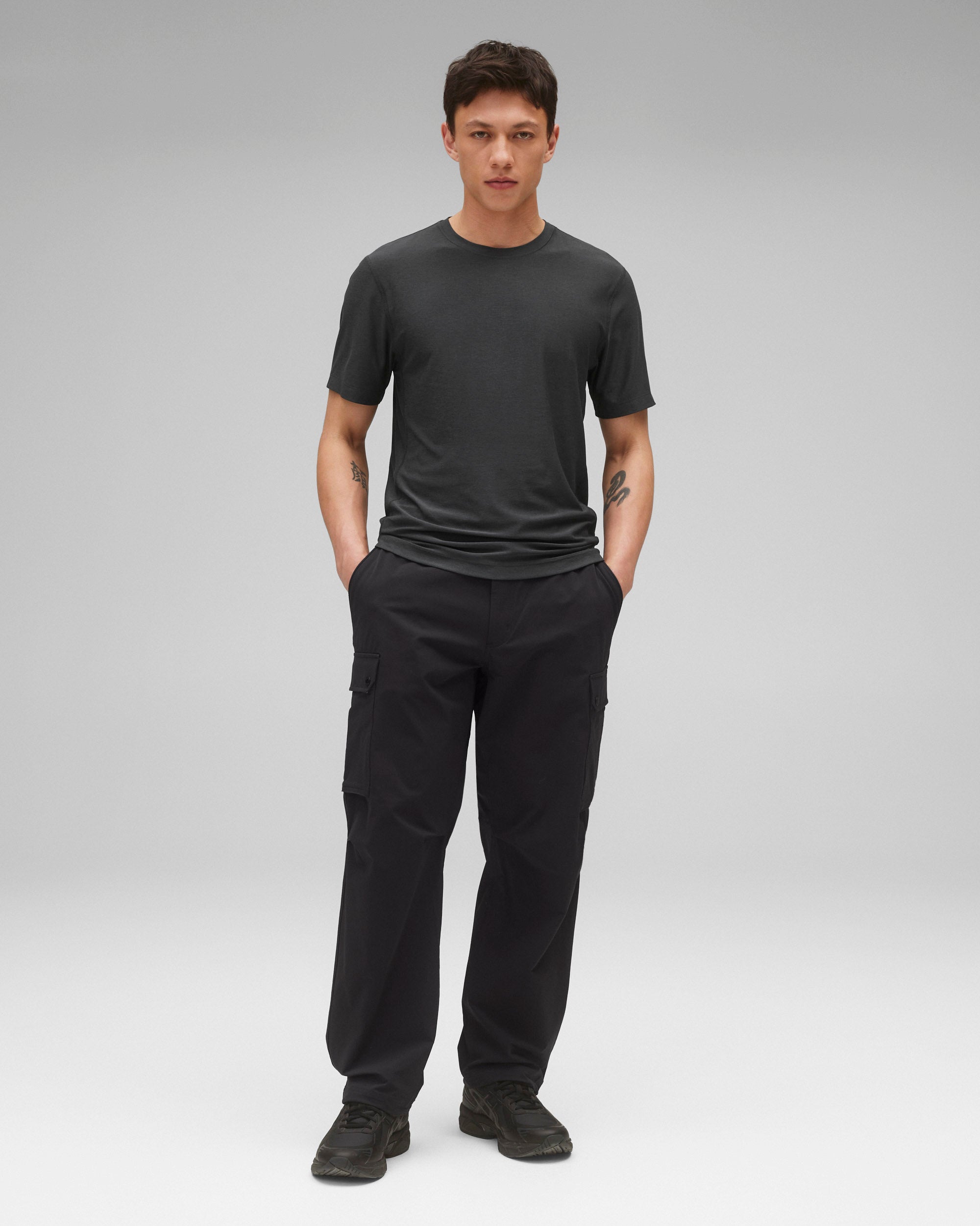 【in a row】[Unisex] Post Nylon Pants Regular Fit Nylon Pants - Black - Men | H&M CA
