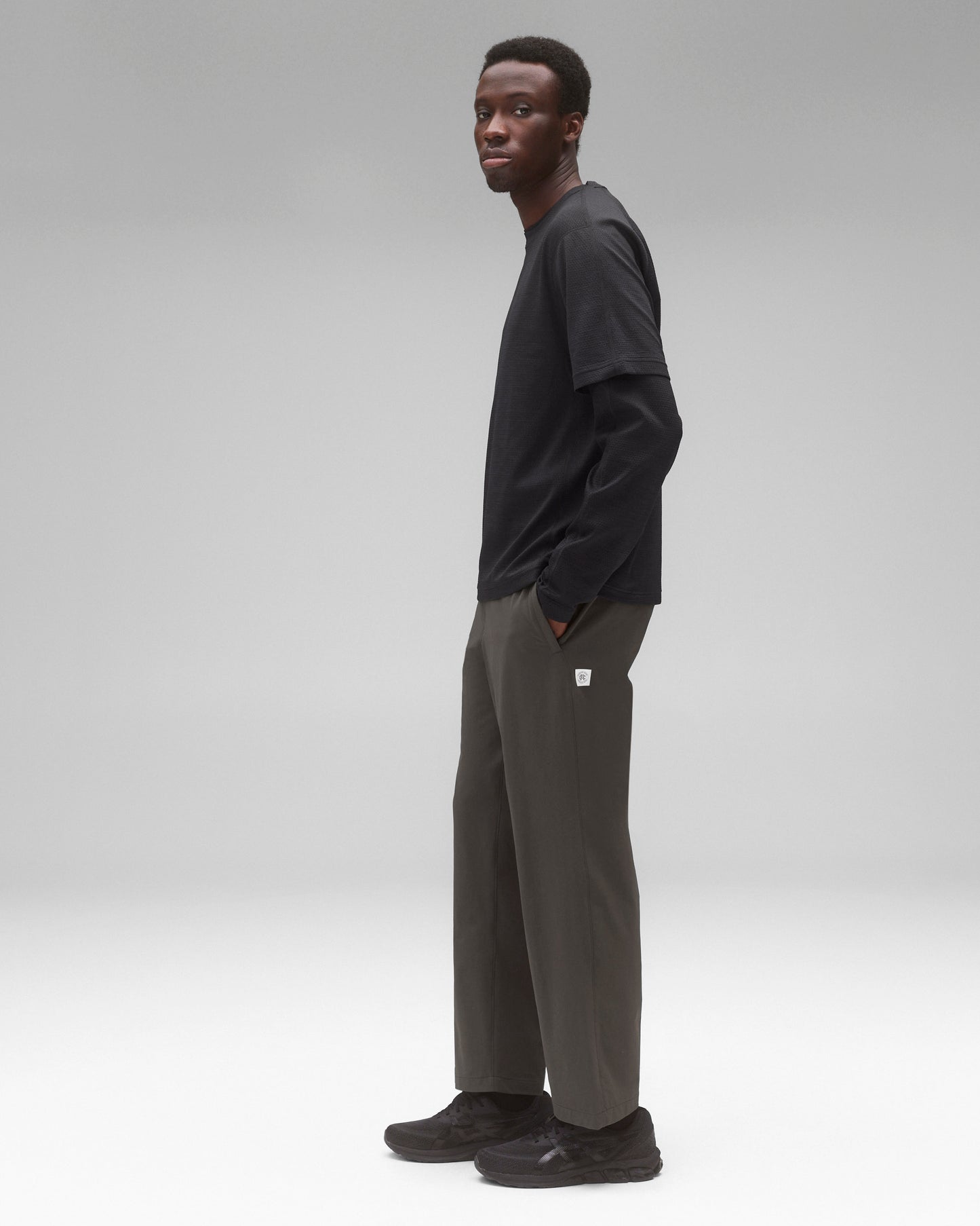 Nylon Oxford Easy Relaxed Pant