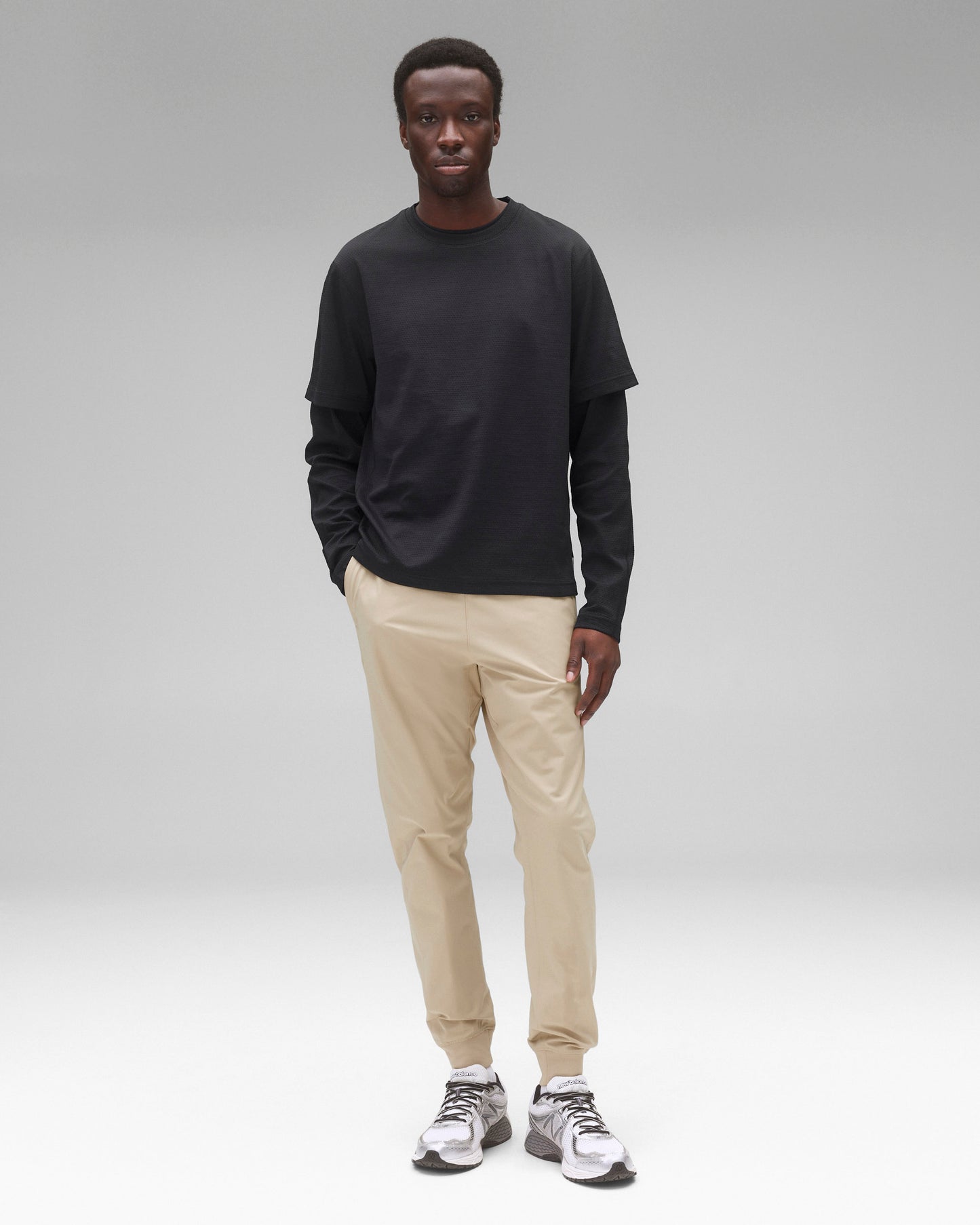 Stretch Warp Knit Coach's Slim Jogger